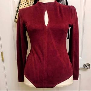 MINKPINK BURGANDY BODY SUIT S